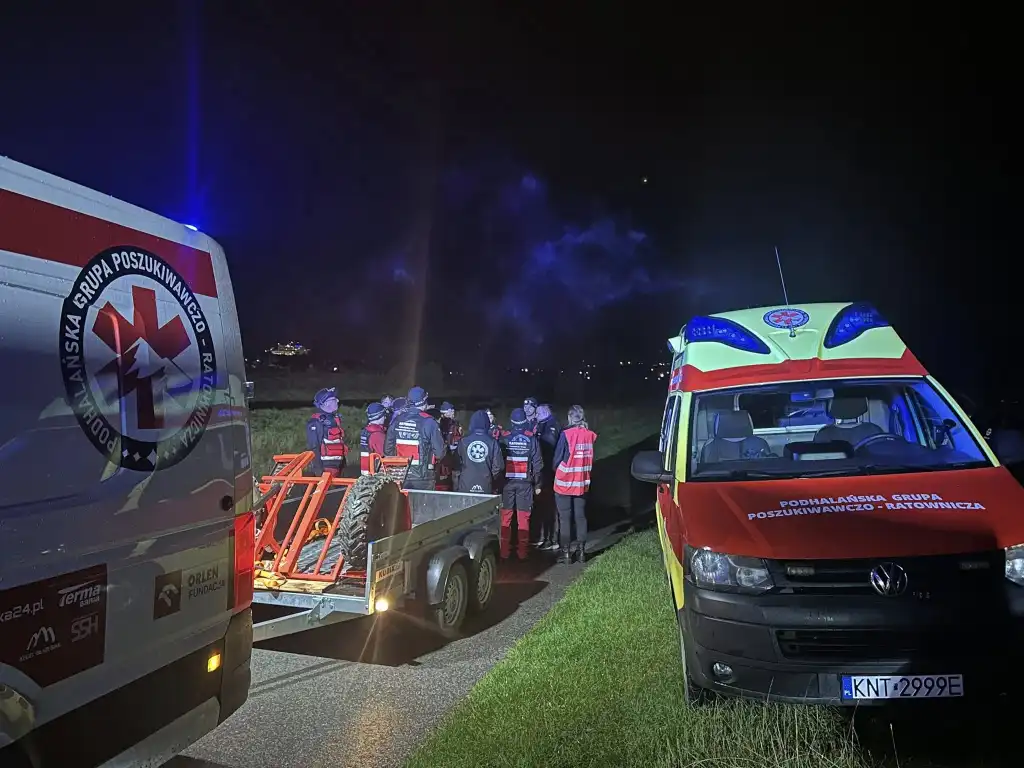 Nocna akcja w Nowym Targu. Ratownicy PGPR szukali zaginionego mężczyzny