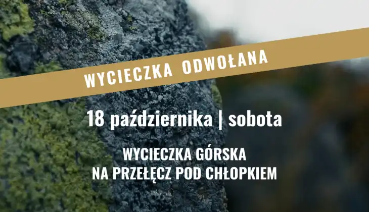 Góry poczekają, odwołano wycieczkę w ramach Festiwalu Inspirowane Górami