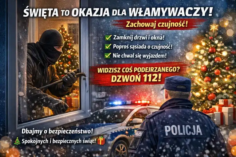 Złodzieje nie mają świąt. Policja apeluje o czujność