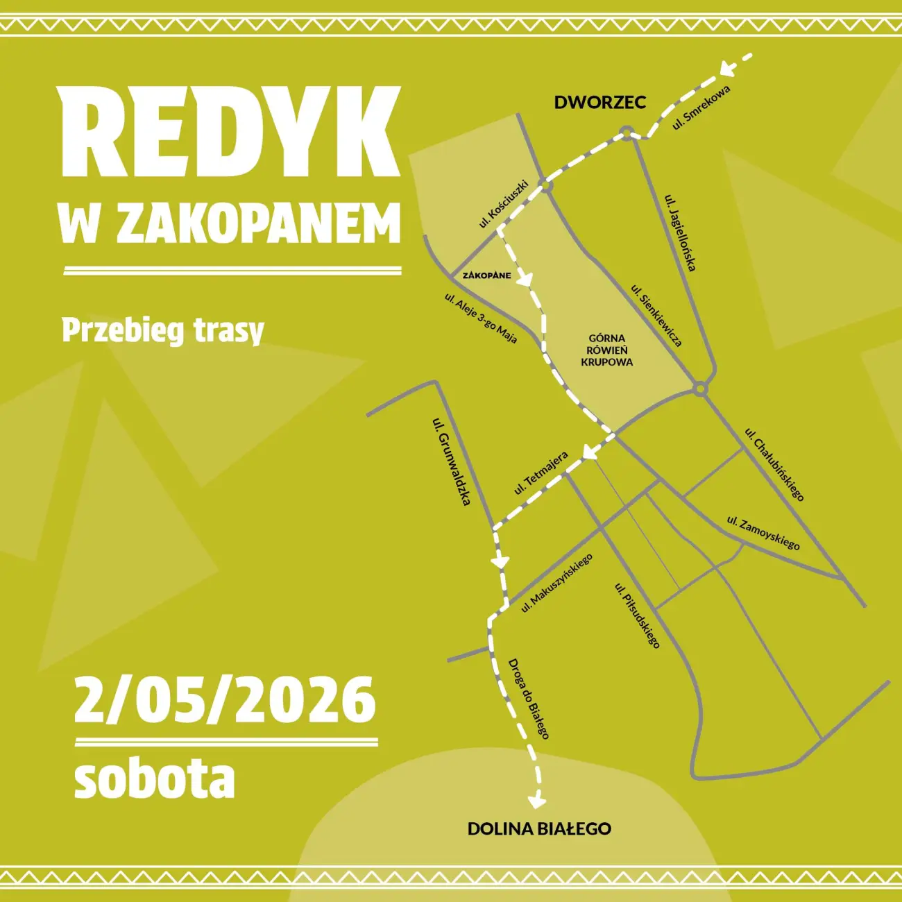2 maja redyk w Zakopanem. Czasowe zamknięcia ulic