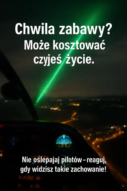 Laser wymierzony w samolot. 9-latek oślepił pilota w Nowym Targu