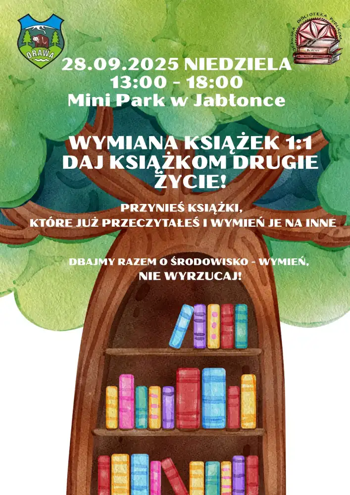Czytanie w rytmie ekologii. Wymiana książek w Jabłonce
